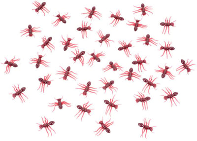 Chaks Decoratie mieren - 4 cm - rood/bruin - 20x - horror/griezel decoratie dieren