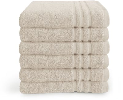 Byrklund handdoeken 70x140 - set van 5 - 100% Katoen - Hotelkwaliteit - Zacht en Absorberend - Beige / Zand