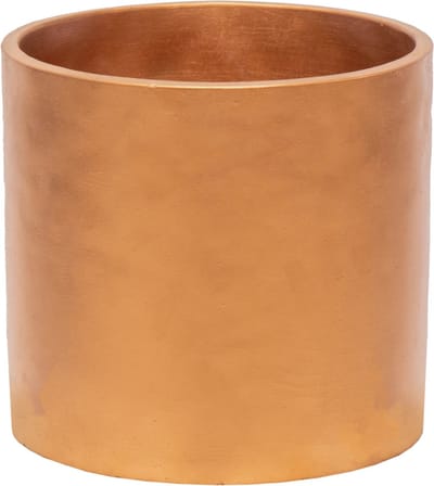 Mega Collections Plantenpot/bloempot - keramiek - brons - D11 x H10 cm
