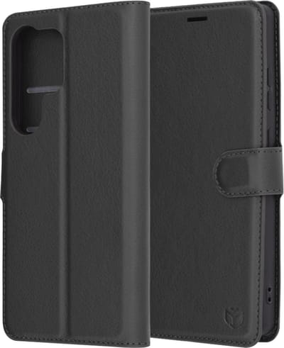 Hoesje geschikt voor Samsung Galaxy S25 Ultra - Techsuit Leather Folio Book Wallet Case - Zwart