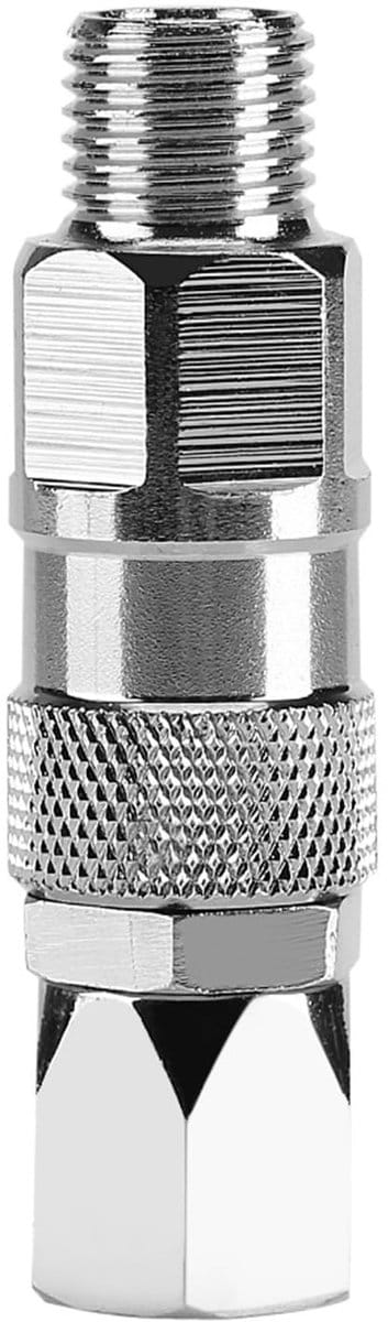 Dailygoody - Slangkoppeling - Draaikoppeling - Draaikoppeling - Zilver - Hogedrukspuit - Verfspuiten - Geschikt voor Dopsleutels - Compact formaat