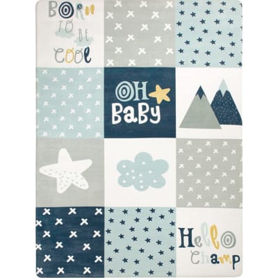 Kindertapijt wasbaar Chiko blauw 80x150 cm