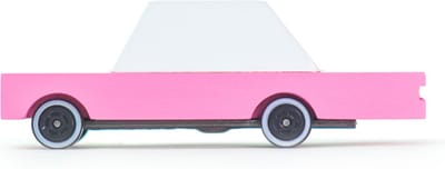 Candycar World: PINK SEDAN (F236) 8,9x4,1x3cm, wooden diecast, magnetic, in giftbox, 3+