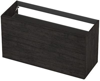 INK - Onderkast 2L A-sym Decor Tbv Grepen - 1200x450x650 Mm - Houtskool Eiken