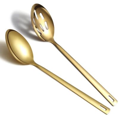 Solidchoice - Set van 2 Titanium Gecoate Kooklepels van RVS
