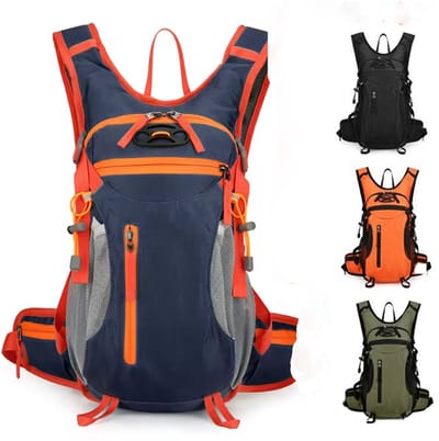 KZQ Waterdichte rugzak voor fietsen skiën sporten camping donkerblauw 15 liter