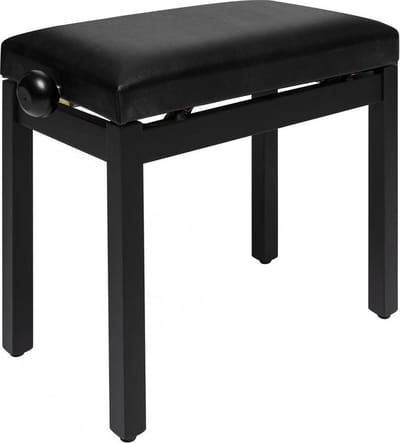 Stagg PB36 BKM SBK - Matzwarte pianobank met zwarte kunstleren bekleding - zwart (mat)
