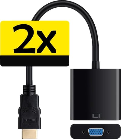 HDMI naar VGA Adapter Kabel Omvormer HDMI VGA Converter 1080p HD - 2x