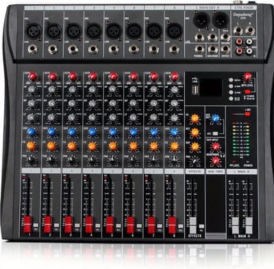 Nivard Audio Mixer - Mengpaneel - DJ - Mixer - Gaming - 8 Kanaals