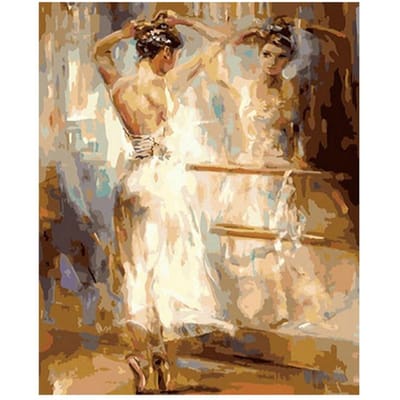 Diamant schilderij volledige mozaïek ronde ambachten handgemaakte diamant borduurwerk danser Home decor kruissteek 20X30CM beige