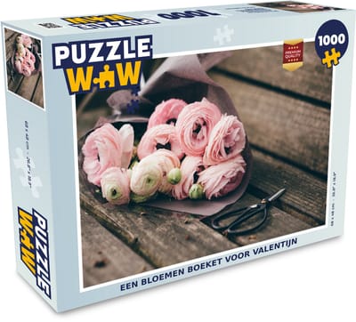 Puzzel Een bloemen boeket voor valentijn - Legpuzzel - Puzzel 1000 stukjes volwassenen