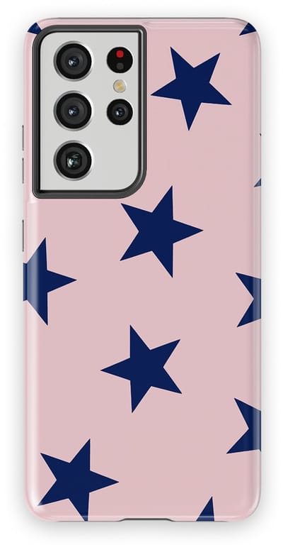 DripCase Hoesje Samsung Galaxy S21 Ultra | Sterren Design | Magnetisch Opladen | 2-in-1 Ontwerp | Stars Backcover Midnight Blush