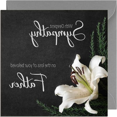 Rouwkaart Vader - Condoleancekaart Sympathie - Troost Bieden - Gerecycled Karton - 145mm x 145mm - Grijs