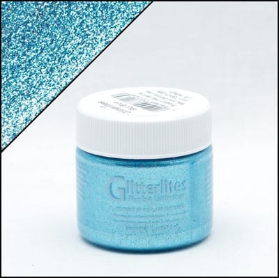 Angelus Glitterlites - Hemels Blauw - 29,5 ml Glitter verf voor leer (Sky Blue)