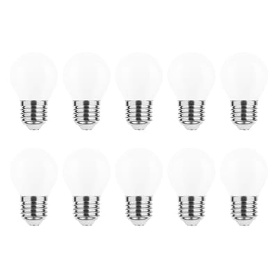 Modee E27 LED Lamp 4W - 470lm - 4000K - Neutraal Wit - LED Filament Melkglas Globe Mini P45 - Vervangt 40W Halogeen Gloeilamp - 10 stuks