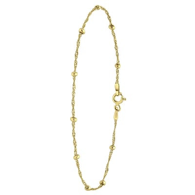 Lucardi Dames armband - Echt Zilver - Armband - Cadeau - 19 cm - Goudkleurig