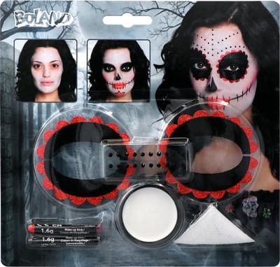 Boland - Set schmink Day of the Dead - - Schminkset - Carnaval, Halloween, Themafeest - Halloween schmink - Horror - Dia de los Muertos