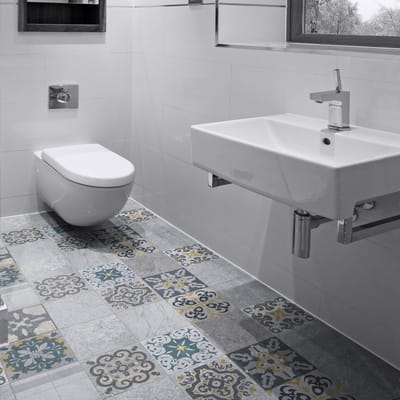 Antislip vloerstickers met beschermende coating - RANEIRO vloertegels - 1 sticker van 60x100 cm