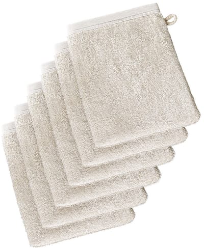 De Witte Lietaer Washandjes Imagine Birch Beige - 16.5 x 22 cm - 6 stuks - Beige - Katoen