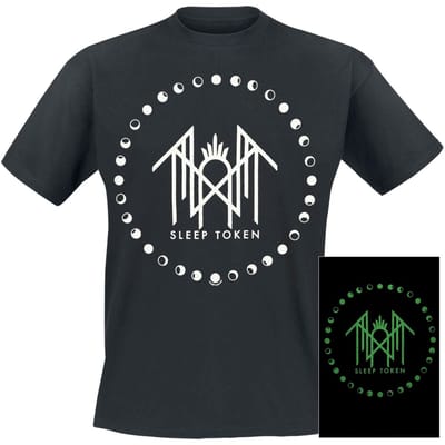 Sleep Token T-shirt - Moon Phase - Glow In The Dark - S tot 4XL - voor Mannen - zwart