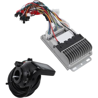 Kit de contrôleur sans balais à onde sinusoïdale 48 V 60 V 500 W, 3 modes, pour scooter, avec écran LCD gray