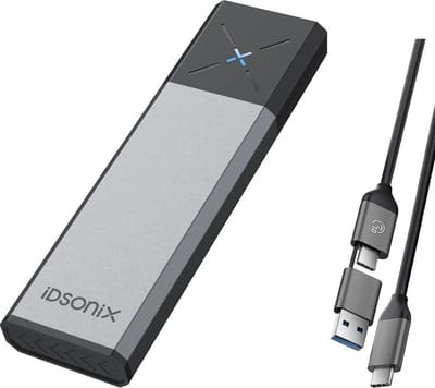 DrPhone iDsonix M.2 NVMe SSD externe harde schuif behuizing- USB C 3.2 Gen2 - 10Gbps - Ondersteunt M-Key/M+B-Key met UASP-trim voor 2230/2242/2260/ 2280