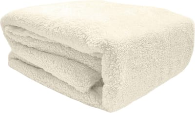 Sleeps Zachte Teddy Hoeslaken Crème - 160 x 200 cm - Heerlijk Zacht