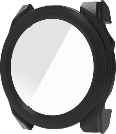 Beschermende watch case - gehard glas screenprotector hoesje - geschikt voor Garmin Fenix 8 (43 mm) - zwart