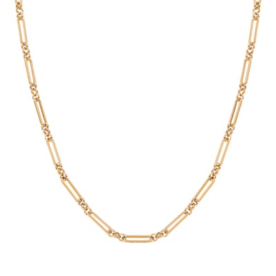 Essentialistics - Ketting basic rondjes en staafjes - Volwassenen - Goudkleur - Stainless steel (verkleurt niet) - Verlengkettinkje