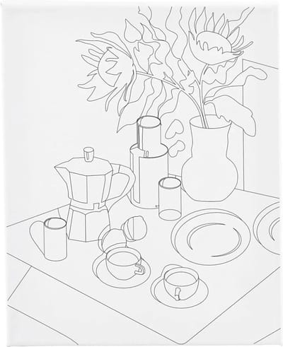 Creativ Company Schildercanvas met print Ontbijttafel 24x30 cm