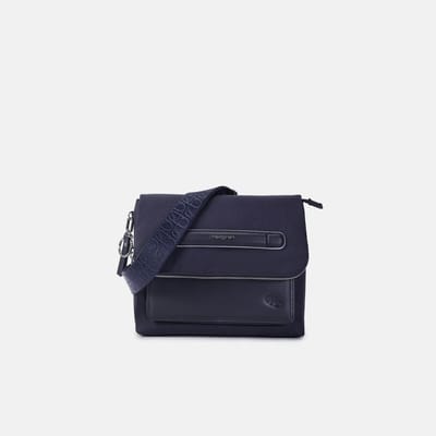 Hedgren FRAPPE handtas met flap en RFID-bescherming – Waterafstotend – Gerecyclede materialen - Peacoat Blau
