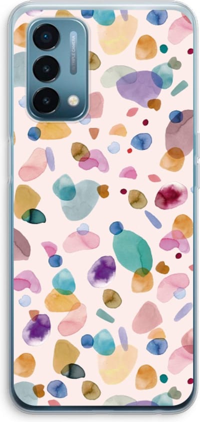 Case Company® - Hoesje geschikt voor OnePlus Nord N200 5G hoesje - Terrazzo Memphis - Soft Cover Telefoonhoesje - Bescherming aan alle Kanten en Schermrand