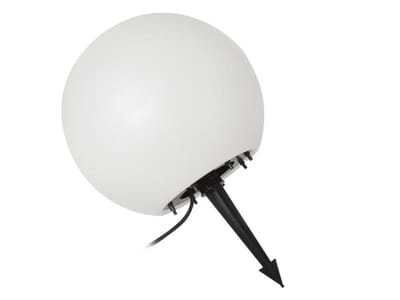Perel Lichtbol voor tuin, kogellamp met grondpen, gebruik binnen en buiten, Ø 38 cm, 3 m voedingskabel, fitting E27, IP65, wit