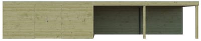Woodlands Blokhut QB Groen Geïmpregneerd 1110 x 300 cm
