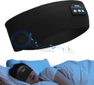 Ultiluxe® Slaapmasker met muziekfunctie - USB-oplaadbaar - Bluetooth draadloos oogmasker - Voor volwassenen - Slapen, sporten, reizen, vliegtuig - Comfortabel en ademend - Ultra dunne luidsprekers - Hoofdband met muziek