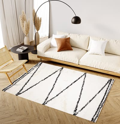 Tapiso Evra Vloerkleed Hoogpolig Woonkamer Binnenkleed Tapijt Maat- 80x150