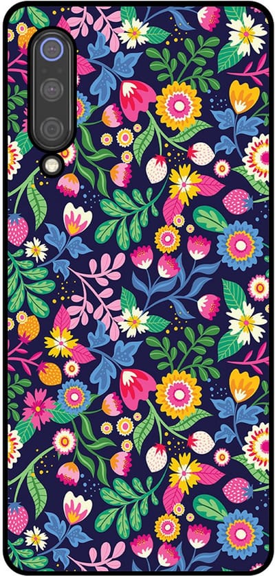 Smartphonica Telefoonhoesje Geschikt voor Xiaomi Mi 9 met bloemen opdruk - TPU backcover case flower design geschikt voor Xiaomi Mi 9