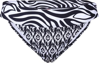 Gedessineerde zwart-witte zwemslip, zwemslip voor dames