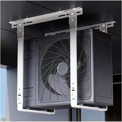 Plafondbeugel Warmtepomp - Airco Condensator Steun - Ruimtebesparende Montage - Zware Gegalvaniseerd Staal - Verstelbaar 9000-24000 BTU - Grijs