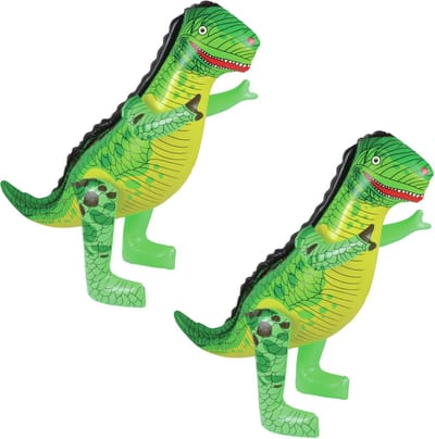 Henbrandt Dinosaurus thema opblaasbare Tyrannosaurus Rex - 2x - 90 cm - Dino - T-Rex - feest decoratie - versiering - T Rex