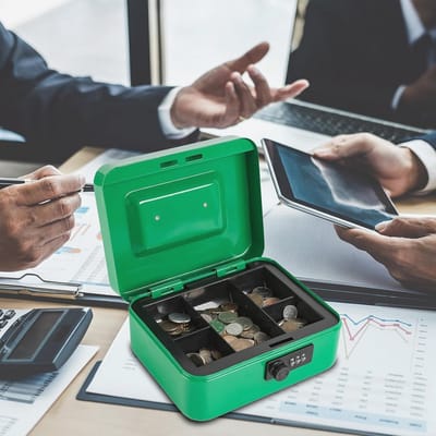 Stalen Cash Box met Combinatieslot en Verwijderbare Muntlade