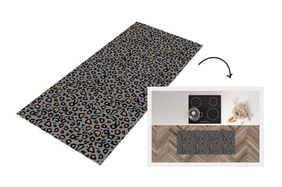 Keukenloper - Loper keuken - Panter - Patronen - Dieren - 120x50 cm - Keukenloper vinyl