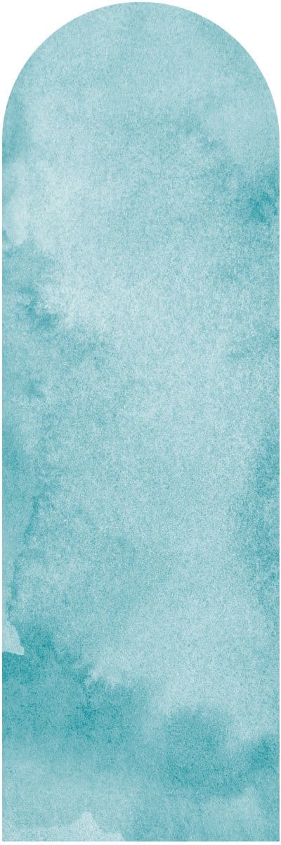 Voorgelijmd vliesbehang met gigantische muurschilderingen - WATERCOLOR BLUE ARCH - 90x30cm