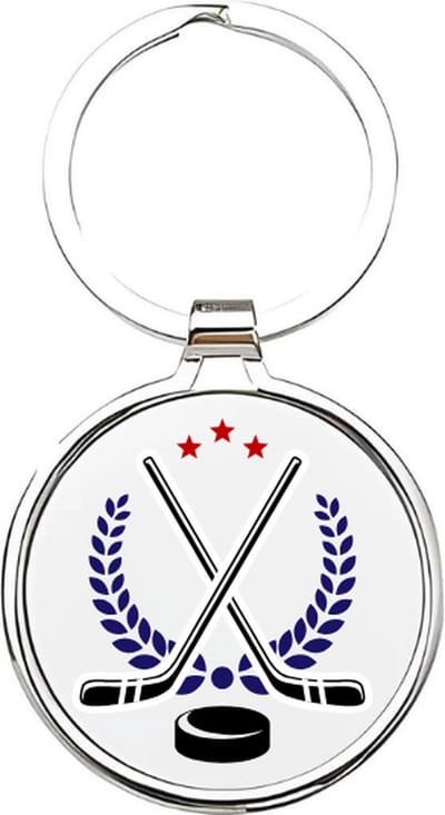 Akyol - IJshockey Sleutelhanger - ijshockey - Ijshockeyers - Cadeau - Sport sleutelhanger - sport - Gepersonaliseerd - ijshockeyer - sleutelhanger voor IJshockeyers - stick - sleutelhanger voor jongens - sleutelhanger van een hockeystick - 4 x 7,5 CM