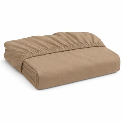 Decoware Hoeslaken - Jersey - Zand - Katoen - Elastisch - 140x200 cm - Geschikt voor matrassen tot 25 cm