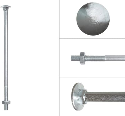 Slotbouten Verzinkt M10 x 220 mm | 25 stuks