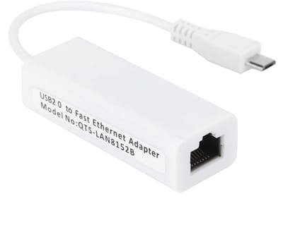 Dailygoody - Micro USB naar RJ45 Ethernet Adapter - Bekabelde LAN Converter - Compact en Lichtgewicht - USB 2.0 Netwerkadapter - Geschikt voor diverse