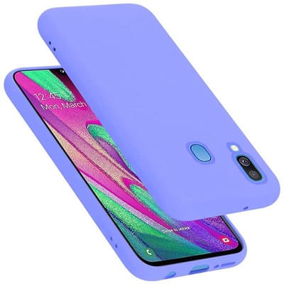 Cadorabo Hoesje geschikt voor Samsung Galaxy A40 in LIQUID LICHT PAARS - Beschermhoes gemaakt van flexibel TPU silicone Case Cover