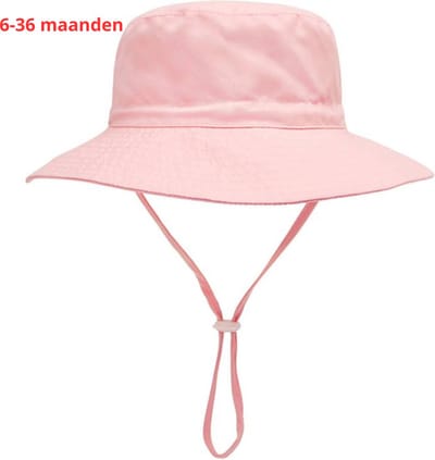 Bovista Zonnehoed - Reishoed - UV Beschermende Hoed - Bucket Hat - Festival - Pet - Hoedje Voor Baby - Hoofdbescherming - Lichtroze - 3-36 Maanden
