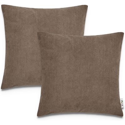 Kussensloop Chino bruin 45x45 cm, 2 stuks